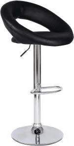 Adjustable Height Leather Barstool - Image 2
