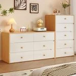 Modern White Wood Dresser with Drawers for Bedroom – Elegant Storage with Timeless Appeal Enhance your bedroom with the Modern White Wood Dresser with Drawers, a perfect blend of elegance, functionality, and modern design. This stylish dresser not only provides ample storage space but also adds a touch of sophistication to any bedroom décor. Moreover, its clean white finish and sturdy wooden structure make it a long-lasting and visually appealing furniture piece. Contemporary and Versatile Design Featuring a minimalist modern look, this dresser fits effortlessly into a variety of bedroom styles—from Scandinavian to classic contemporary. Additionally, its smooth white surface and refined edges create a calm and inviting atmosphere. Therefore, it’s ideal for both master bedrooms and guest rooms seeking a neat, elegant aesthetic. Durable Wooden Construction Built from high-quality wood, this dresser ensures strength and stability for years of reliable use. Furthermore, its smooth drawer slides and robust frame guarantee durability and everyday functionality. As a result, the Modern White Wood Dresser delivers both beauty and performance. Spacious Storage for Everyday Essentials The dresser comes with multiple wide drawers, providing ample space for organizing clothing, accessories, and personal items. In addition, the drawers glide smoothly, allowing effortless access to stored items. Consequently, it helps you maintain a clean and organized bedroom while keeping everything within reach. Features of the Modern White Wood Dresser with Drawers High-Quality Wooden Build: Ensures long-lasting durability and stability. Elegant White Finish: Adds a modern, refreshing look to any bedroom. Spacious Drawers: Perfect for storing clothes, linens, and accessories. Smooth-Glide Drawer System: Allows easy and quiet opening and closing. Flat Top Surface: Ideal for displaying décor, lamps, or mirrors. Versatile Design: Complements modern, classic, and minimalist interiors. Perfect for Bedroom Organization and Style Because of its balanced mix of beauty and practicality, this white wood dresser enhances your bedroom’s functionality while maintaining a sleek look. Moreover, it serves as both a storage solution and a stylish focal point in your room. Therefore, it’s perfect for anyone looking to upgrade their bedroom furniture with elegance and purpose. Easy to Maintain and Long-Lasting In addition to its stylish appeal, this dresser is easy to clean and maintain. Simply wipe the surface with a soft cloth to keep it looking new. Furthermore, its durable finish resists scratches and stains, ensuring that it stays beautiful for years. Consequently, it’s a reliable investment for long-term bedroom organization. A Blend of Beauty, Function, and Durability Ultimately, the Modern White Wood Dresser with Drawers for Bedroom is designed to meet all your storage and style needs. Its contemporary design, ample storage capacity, and strong craftsmanship make it a standout piece for any home. Upgrade your bedroom today with this elegant dresser—where modern design meets timeless functionality.