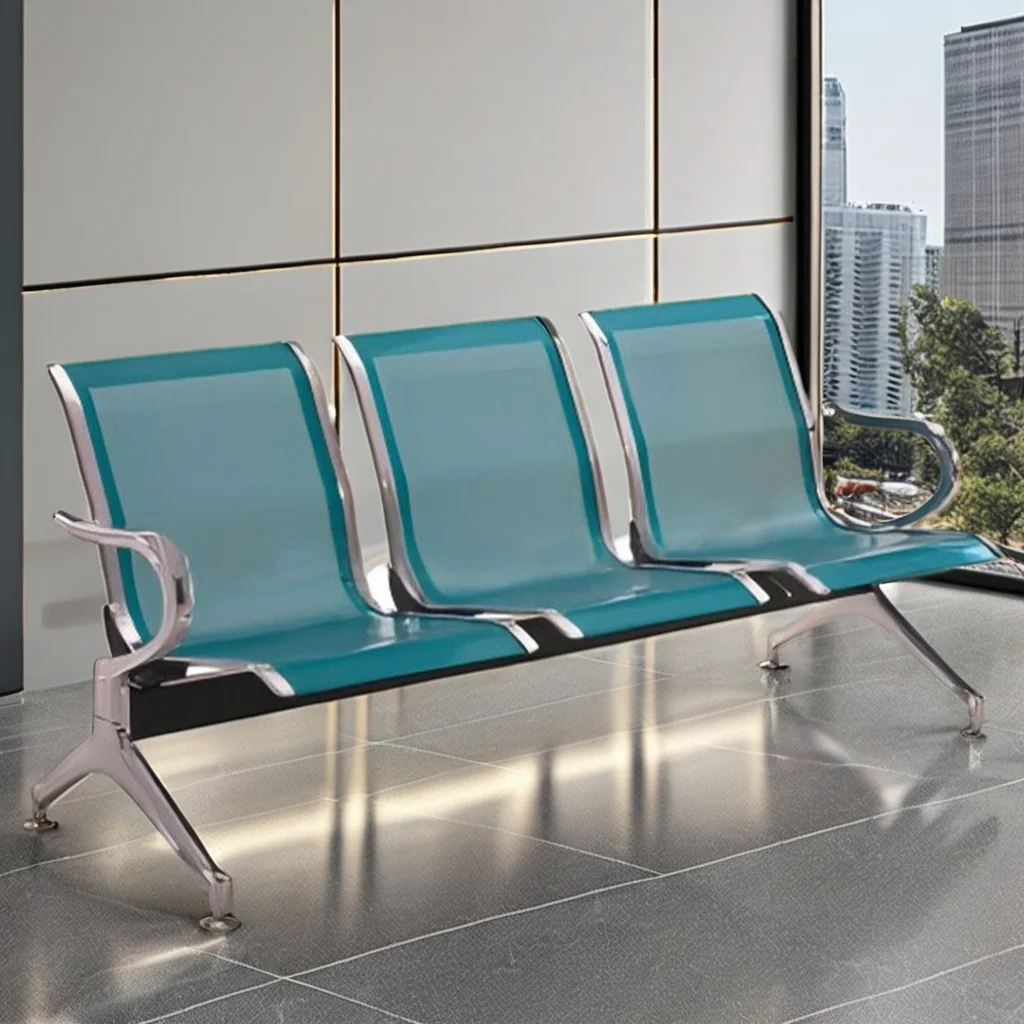 Reception Bench (47) 3-Link Office Reception Waiting Bench - Image 1
